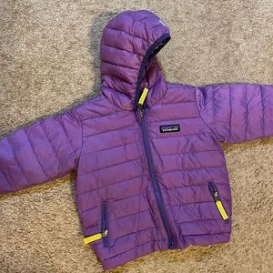 Patagonia purple puffy coat